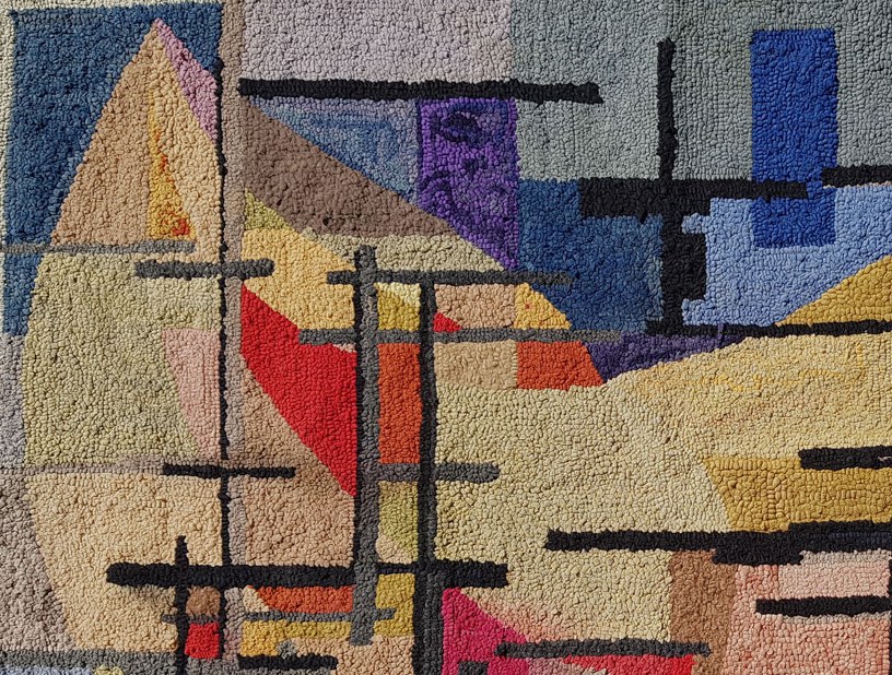 1963 – Tapisserie en tissus, technique du patchwork